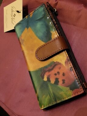 Patricia Nash Nazari Watercolor Butterfly Leather Wallet